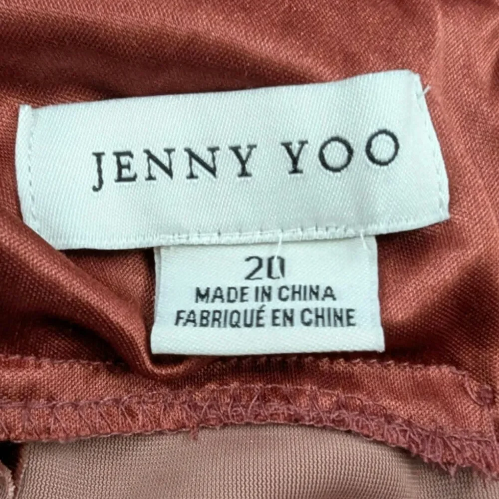 New Jenny Yoo Lennox Velvet Dress English Rose Size 20 Plus Size Bridesmaid Gown
